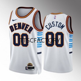 Herren NBA Denver Nuggets Trikot Benutzerdefinierte Nike 2022-23 City Edition Blau Swingman